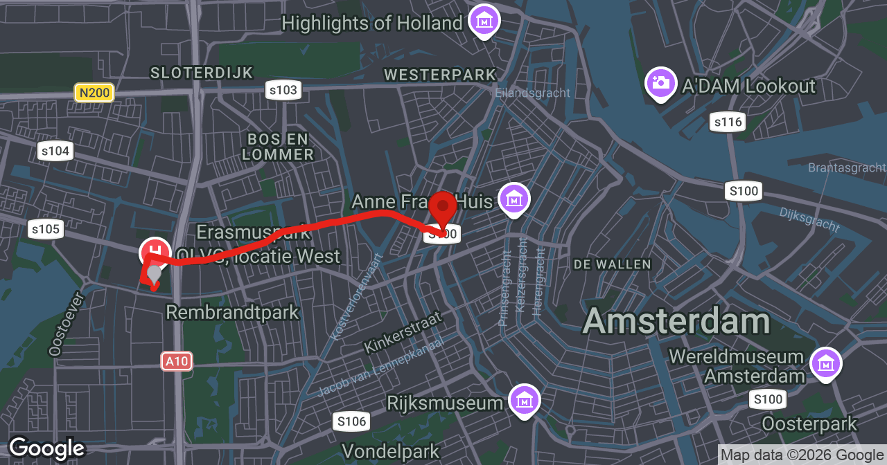 Kaart van de meldlocatie
