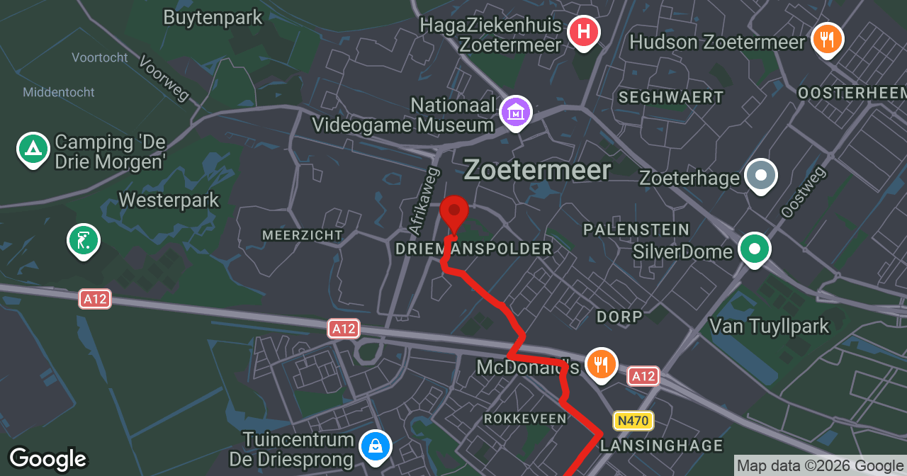Kaart van de meldlocatie