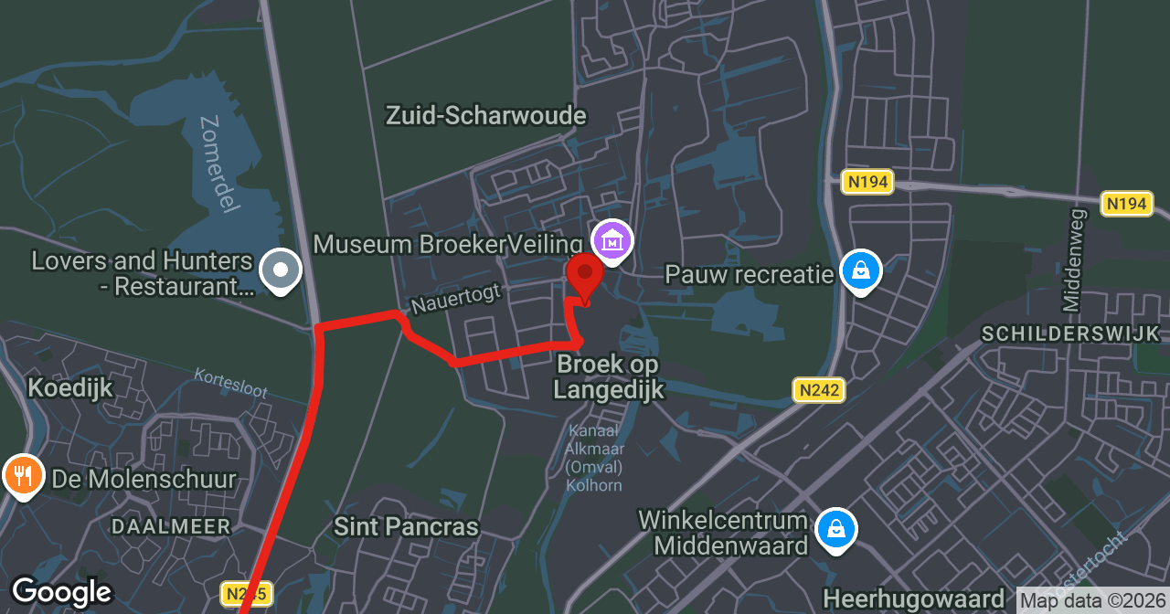 Kaart van de meldlocatie