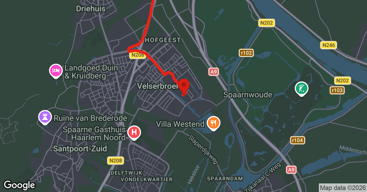Kaart van de meldlocatie