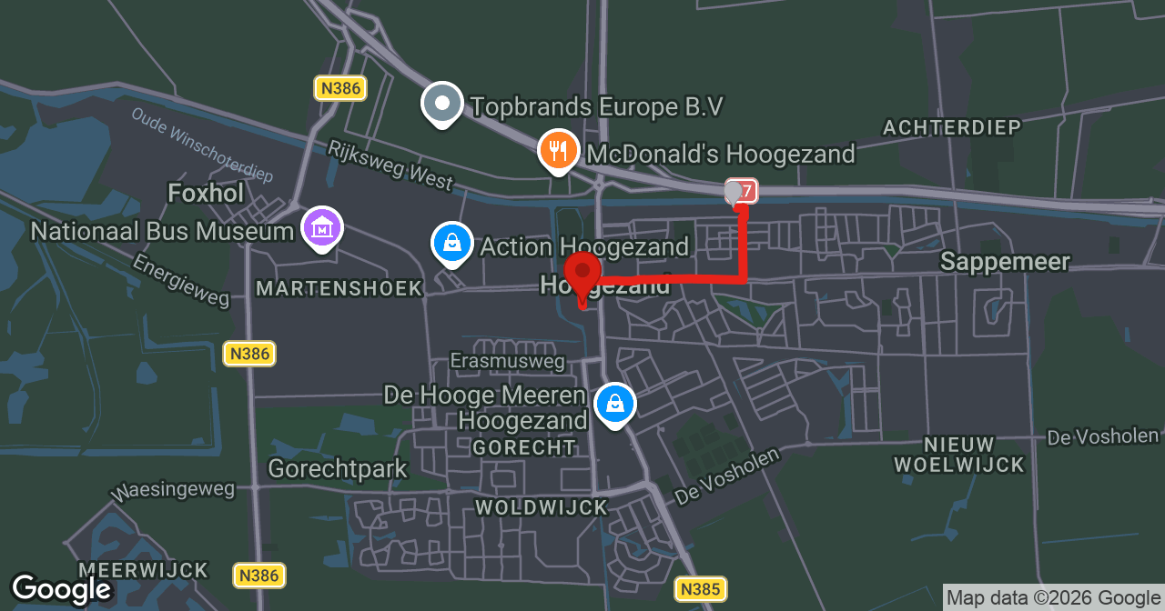 Kaart van de meldlocatie