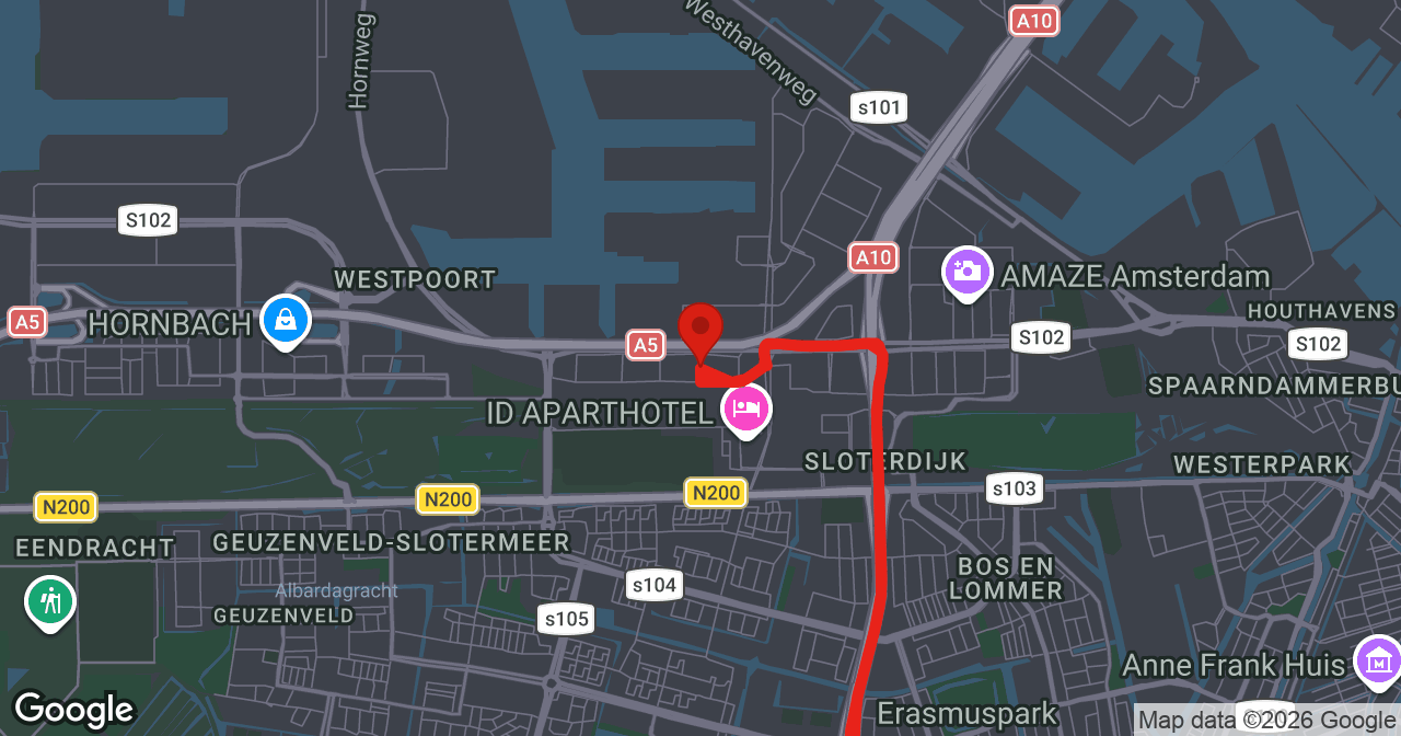 Kaart van de meldlocatie