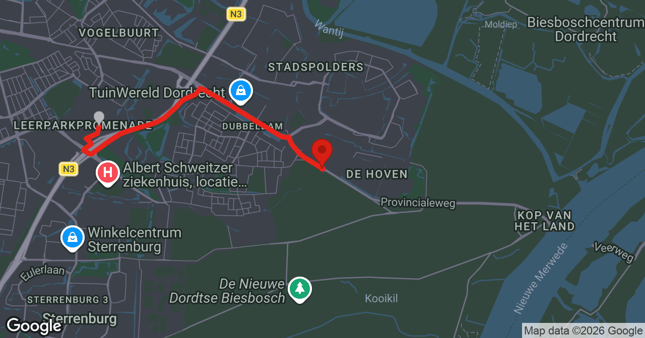 Kaart van de meldlocatie
