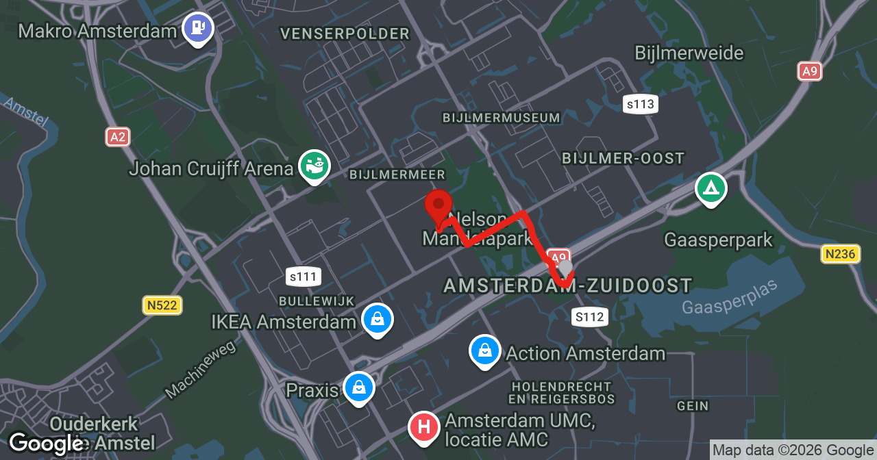 Kaart van de meldlocatie