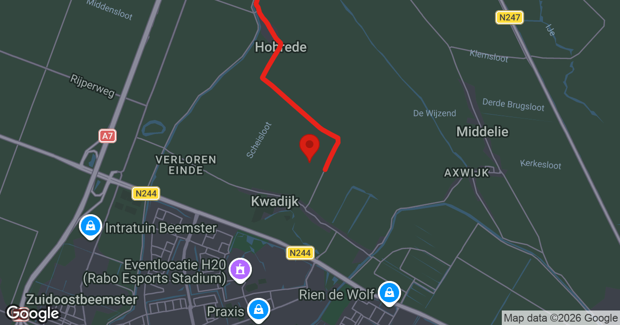 Kaart van de meldlocatie