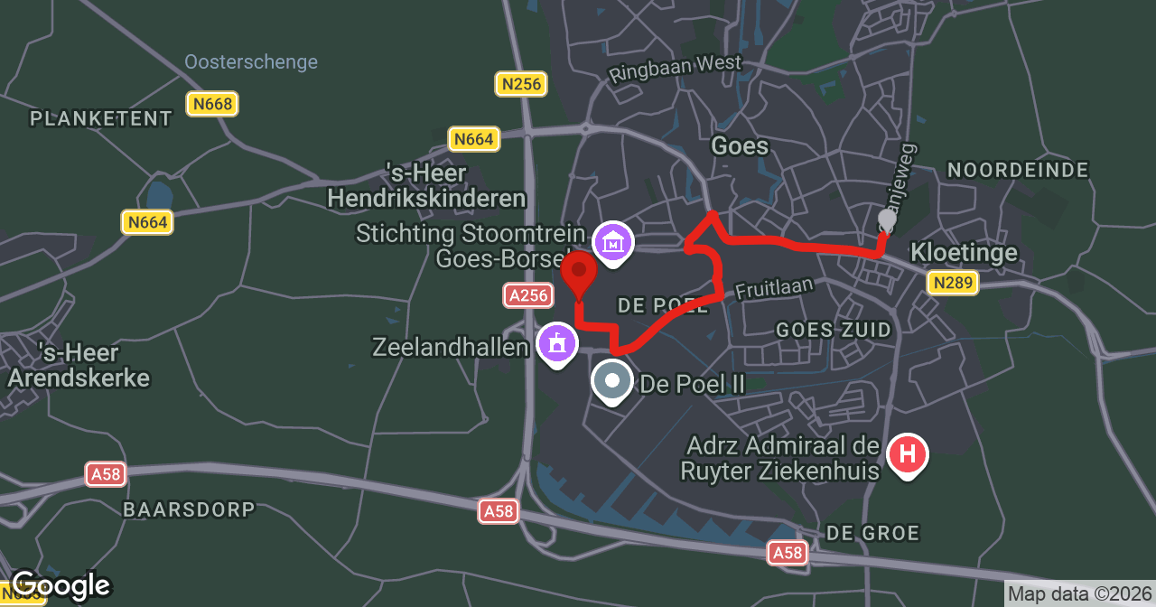 Kaart van de meldlocatie