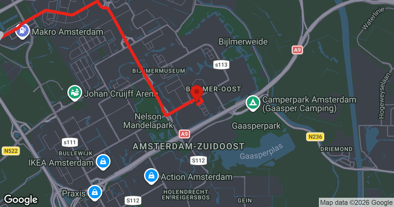 Kaart van de meldlocatie