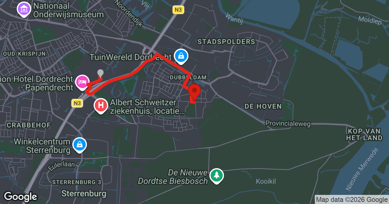 Kaart van de meldlocatie