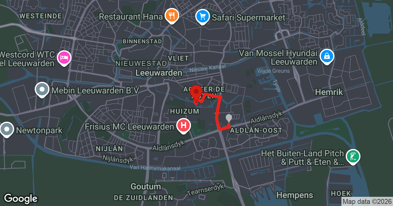 Kaart van de meldlocatie