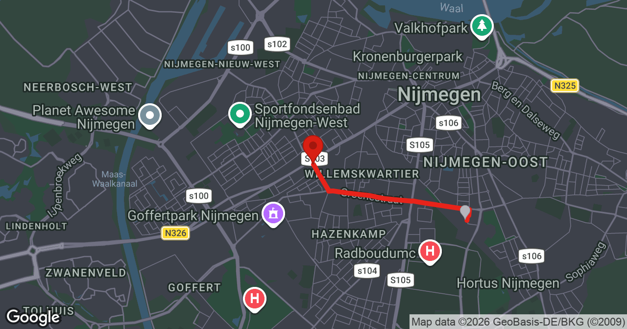 Kaart van de meldlocatie