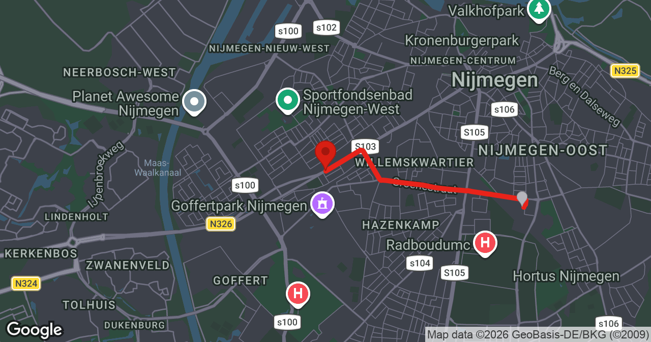 Kaart van de meldlocatie
