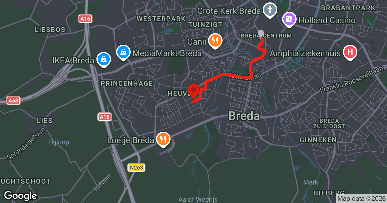 Kaart van de meldlocatie