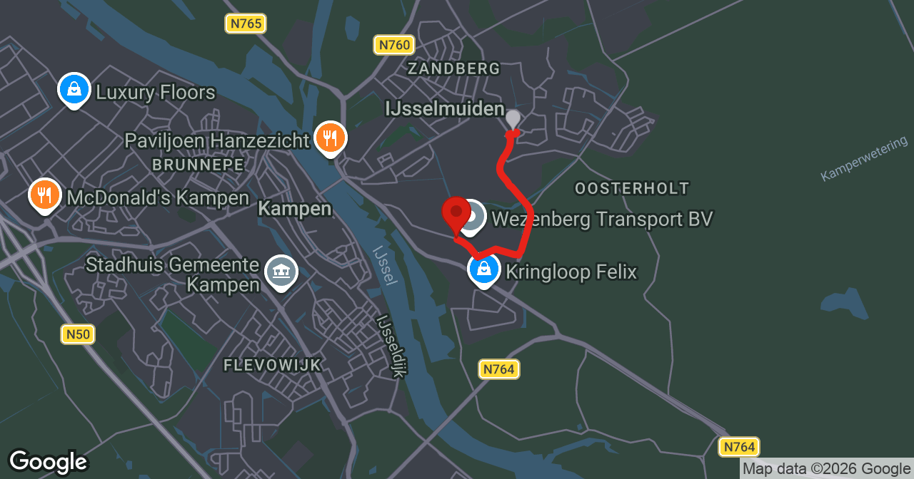 Kaart van de meldlocatie