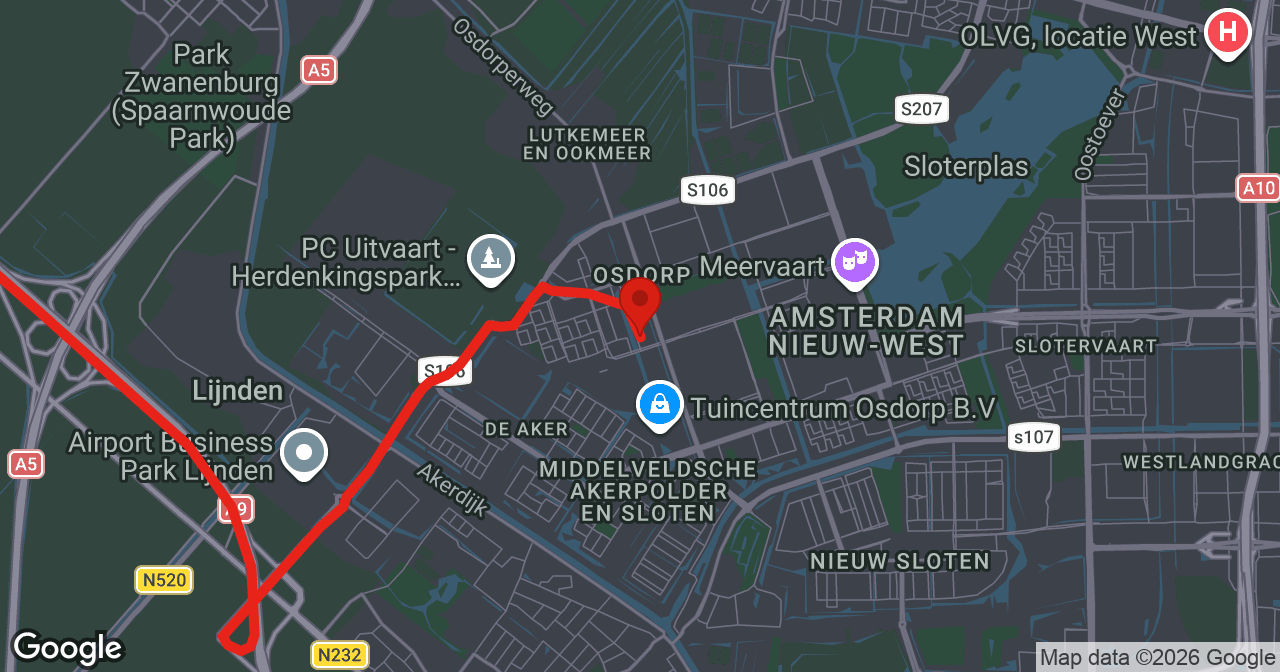 Kaart van de meldlocatie