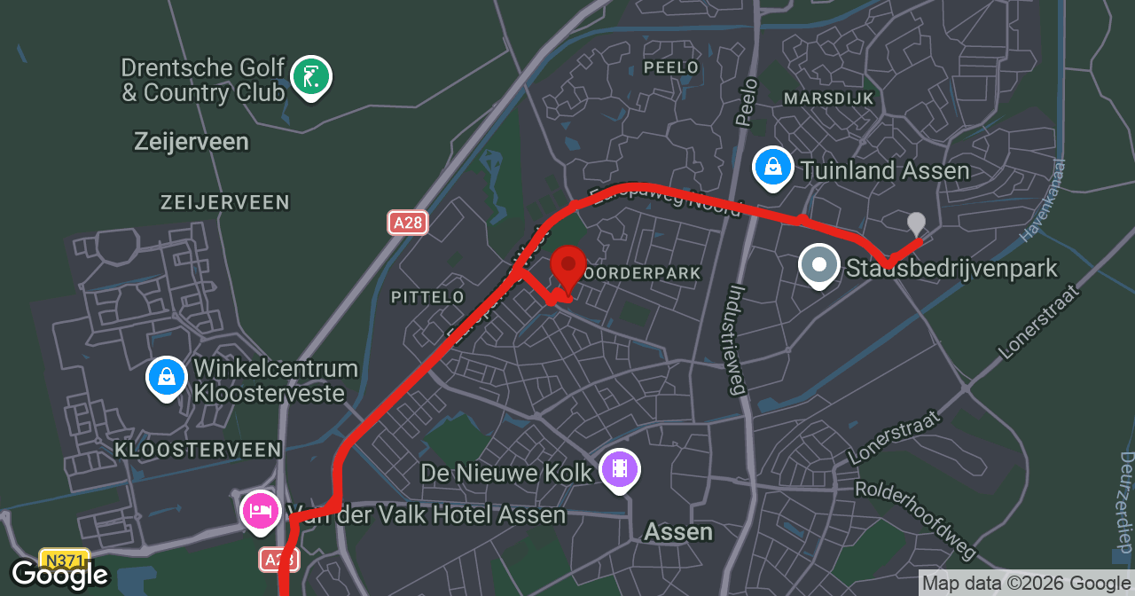 Kaart van de meldlocatie