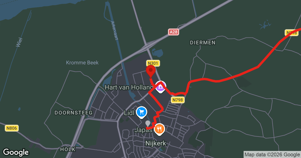 Kaart van de meldlocatie