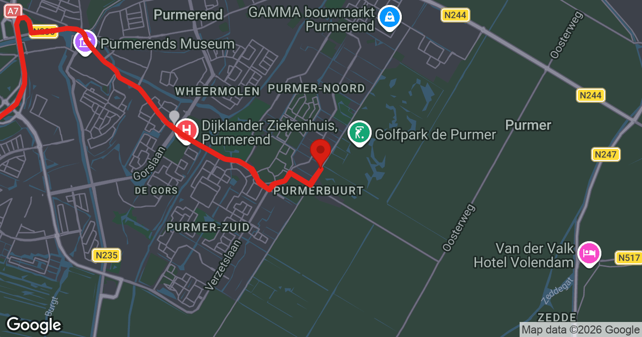 Kaart van de meldlocatie