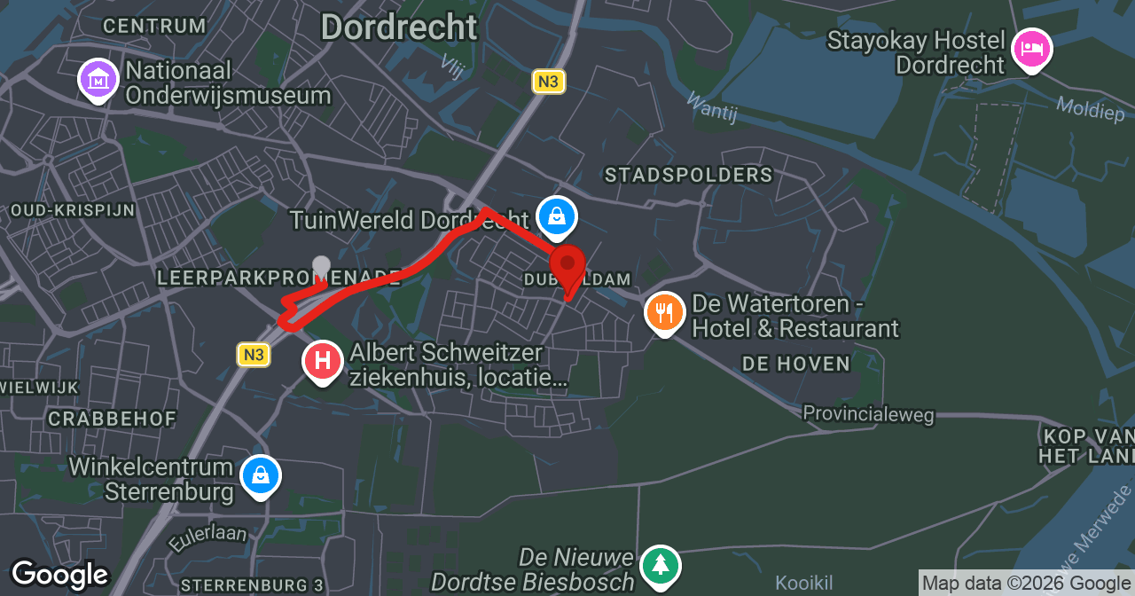 Kaart van de meldlocatie