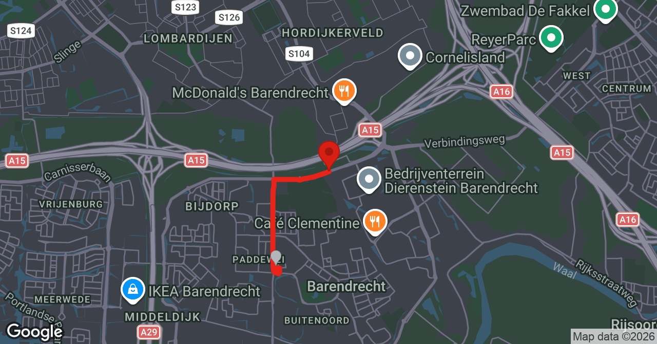 Kaart van de meldlocatie
