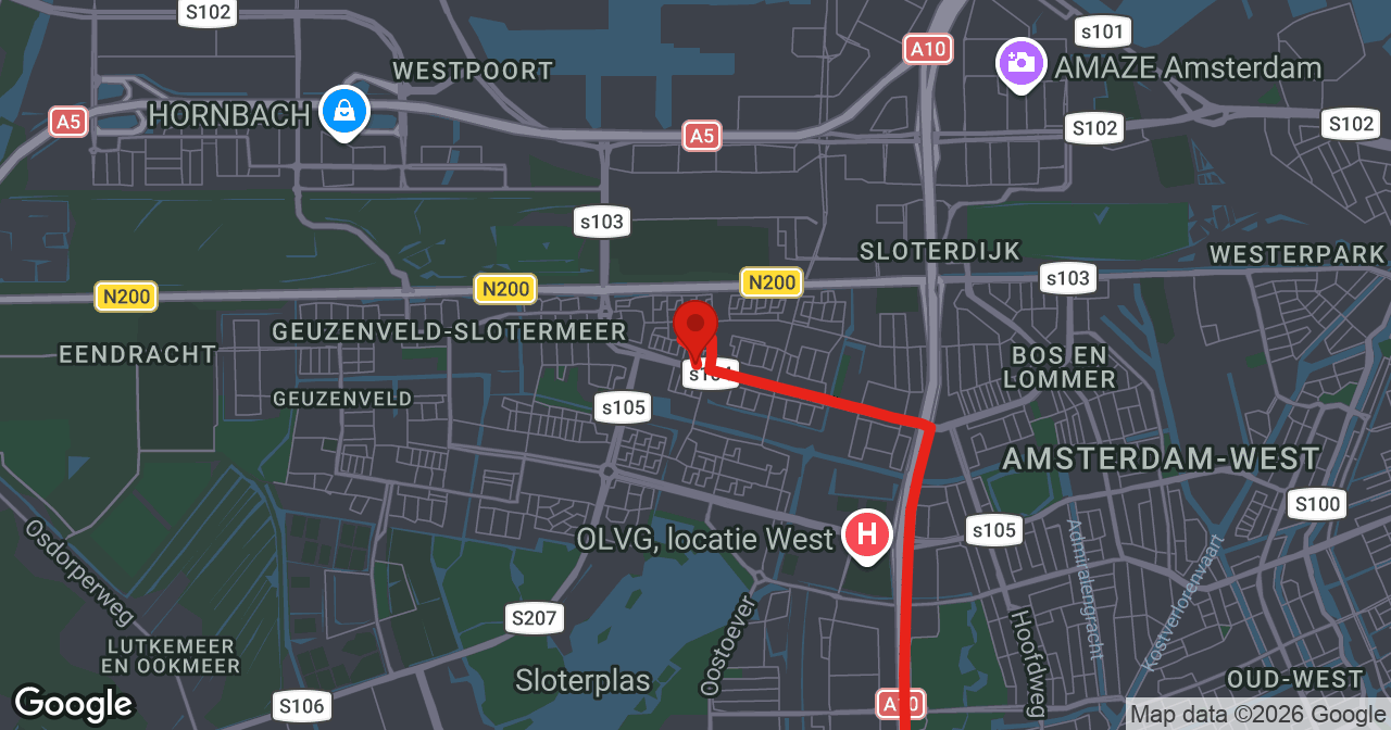 Kaart van de meldlocatie