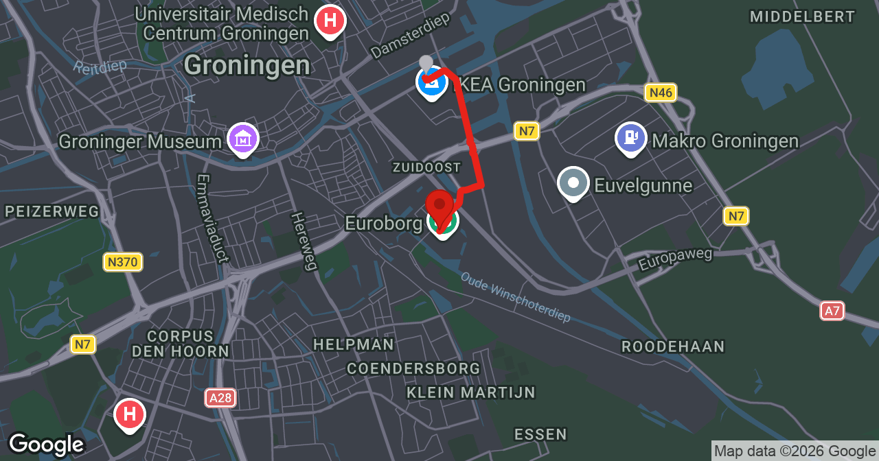Kaart van de meldlocatie