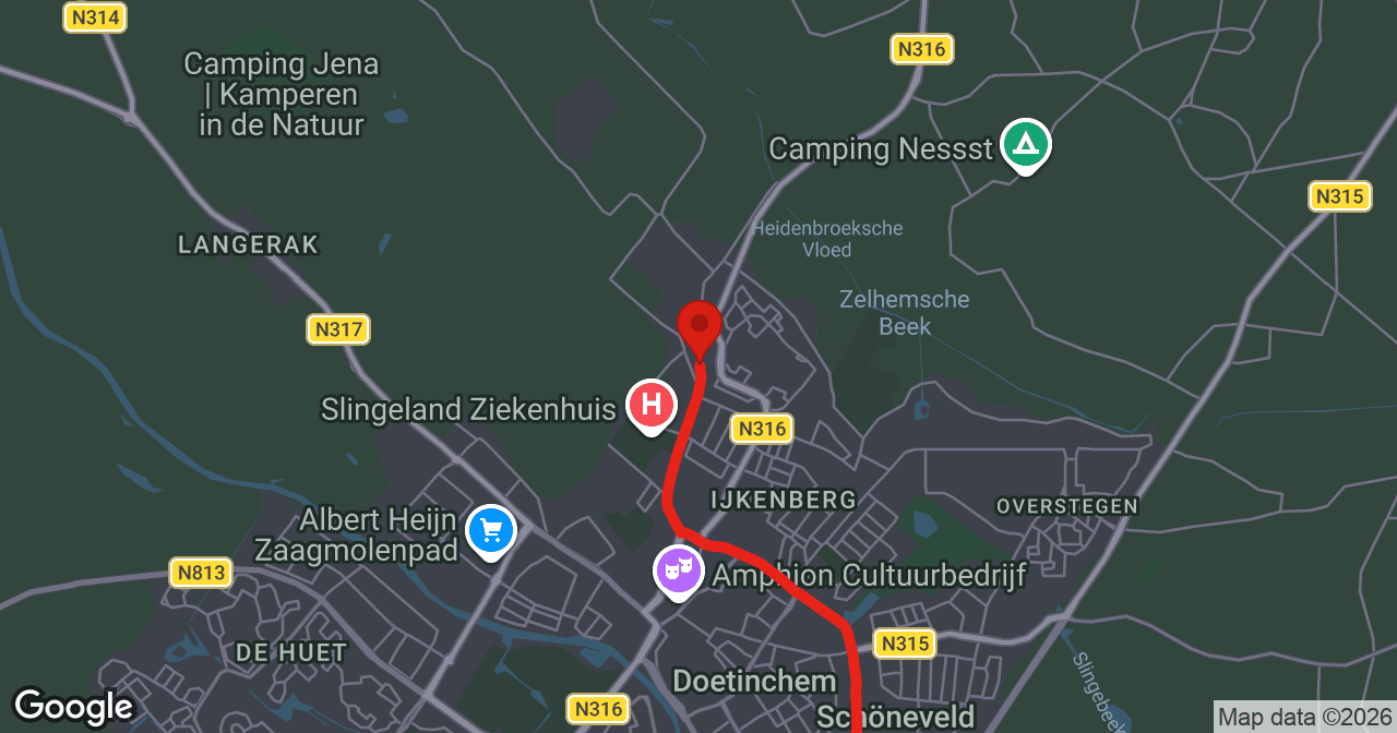 Kaart van de meldlocatie
