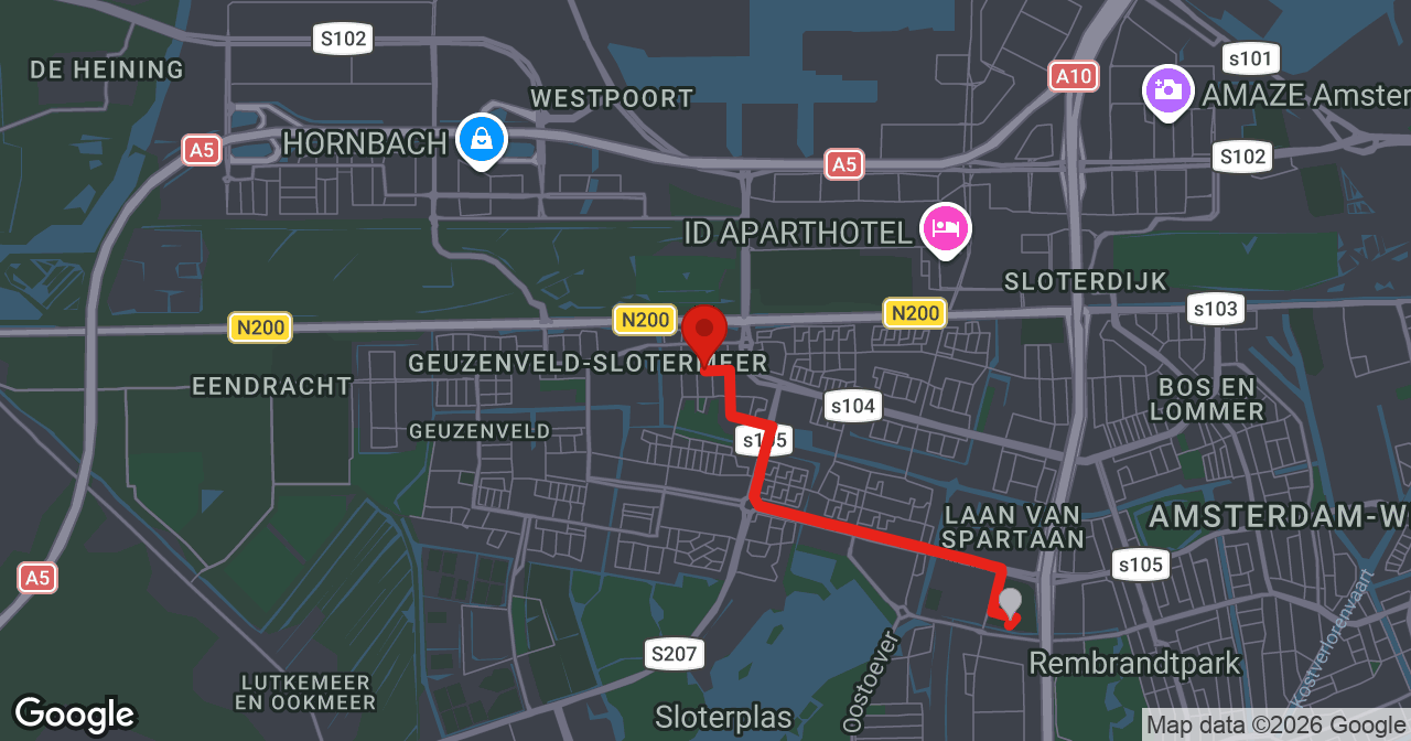 Kaart van de meldlocatie