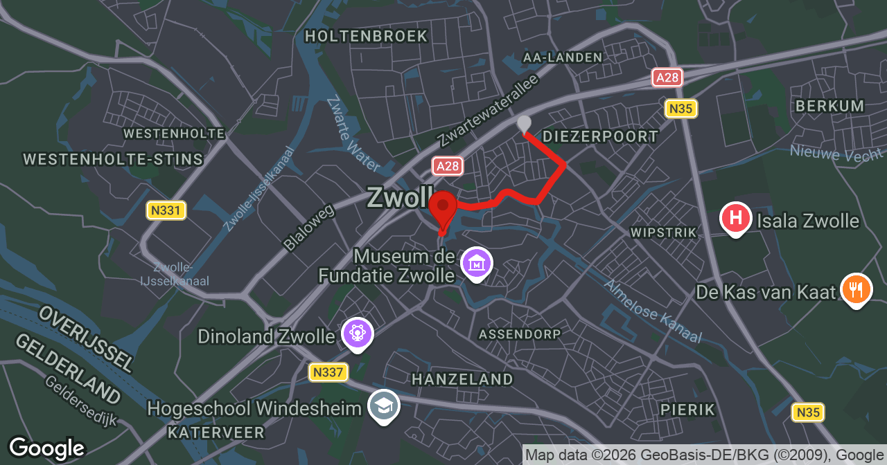 Kaart van de meldlocatie