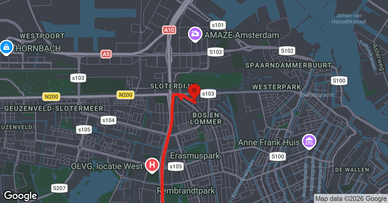 Kaart van de meldlocatie