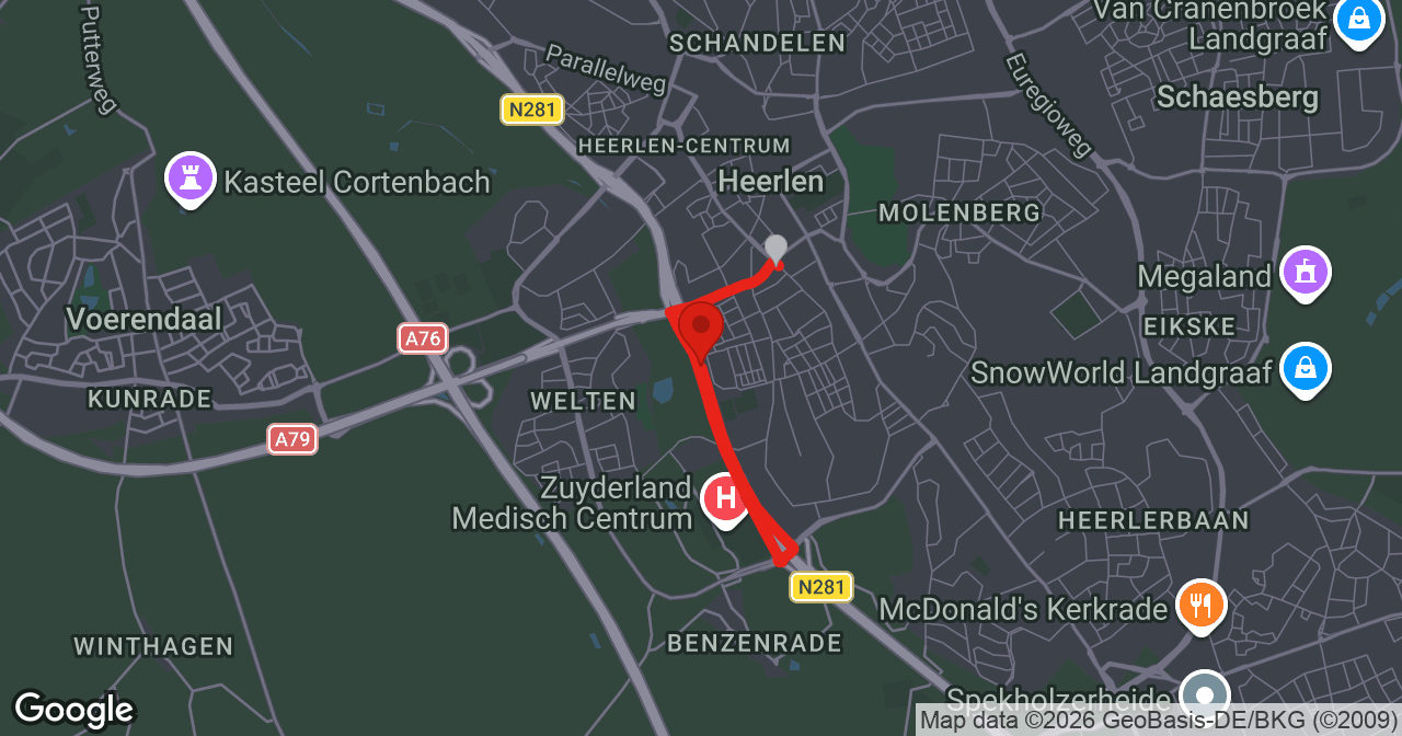 Kaart van de meldlocatie