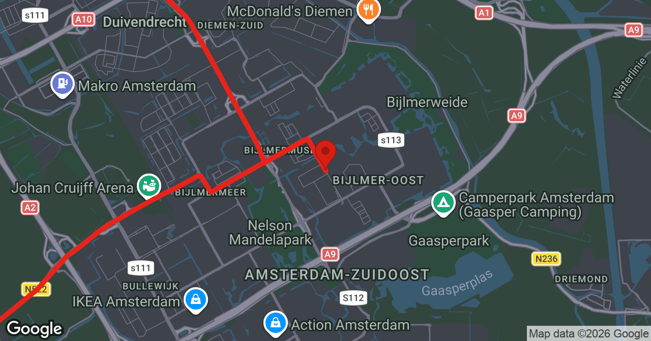 Kaart van de meldlocatie
