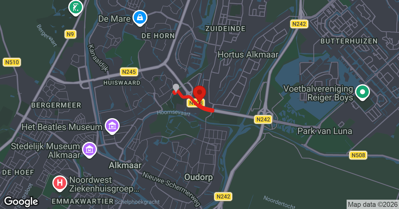 Kaart van de meldlocatie