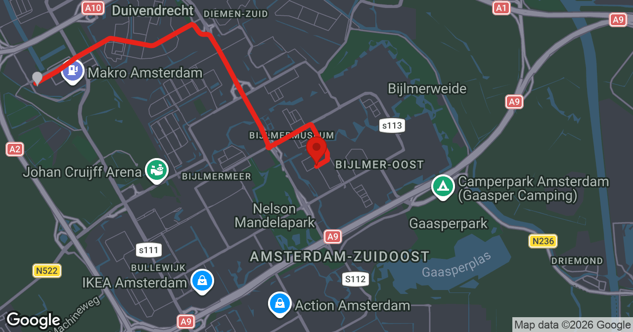 Kaart van de meldlocatie