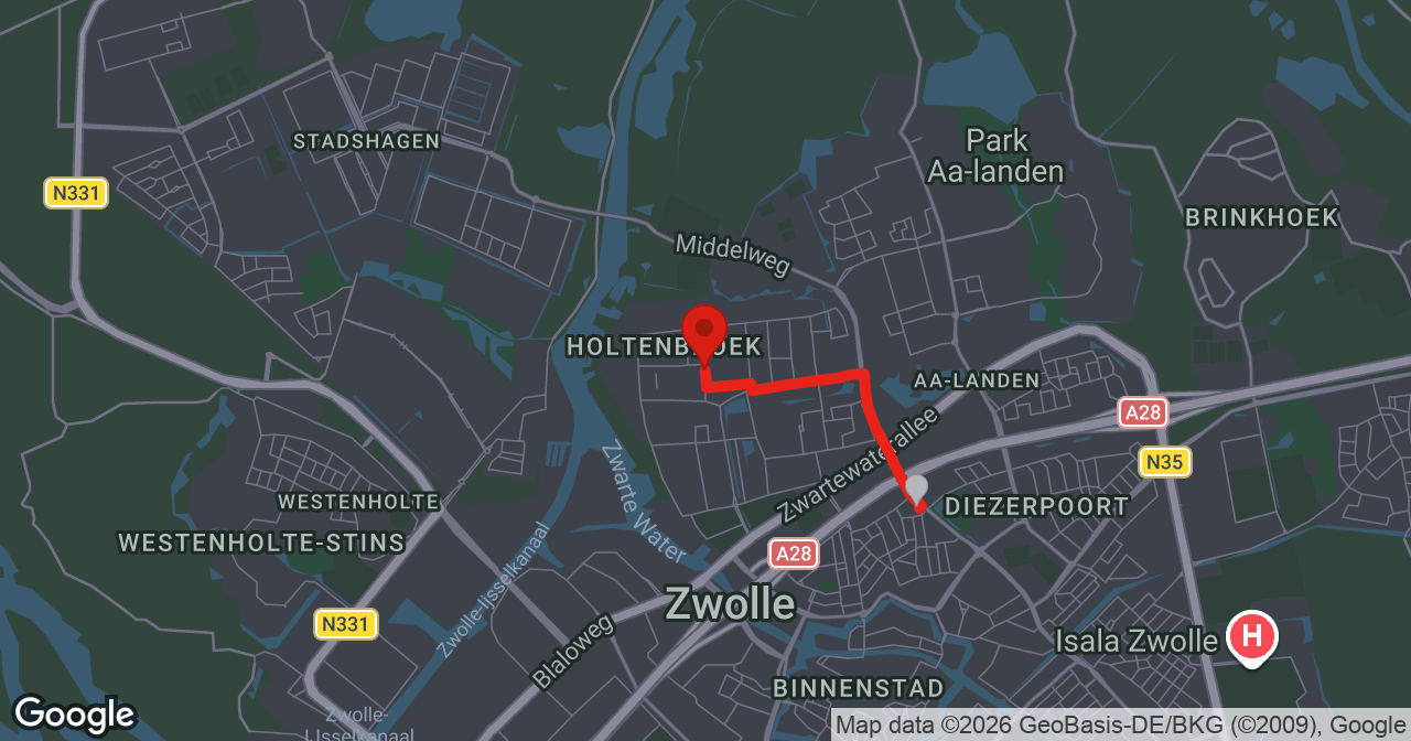 Kaart van de meldlocatie