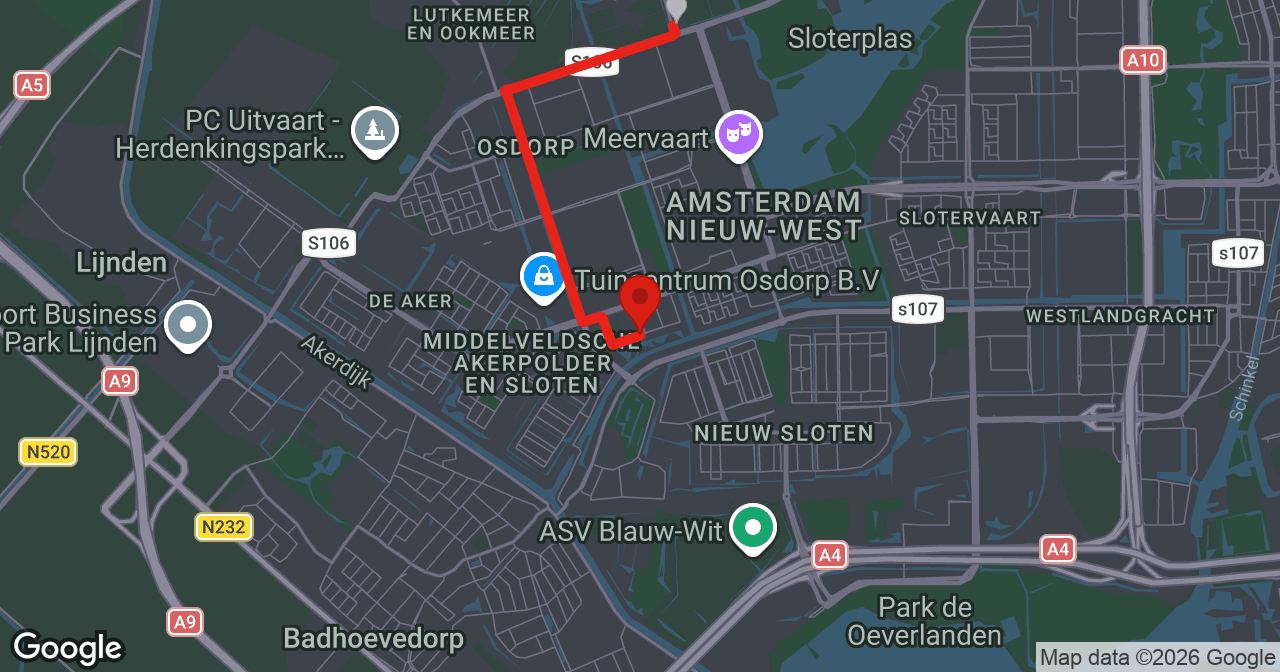 Kaart van de meldlocatie