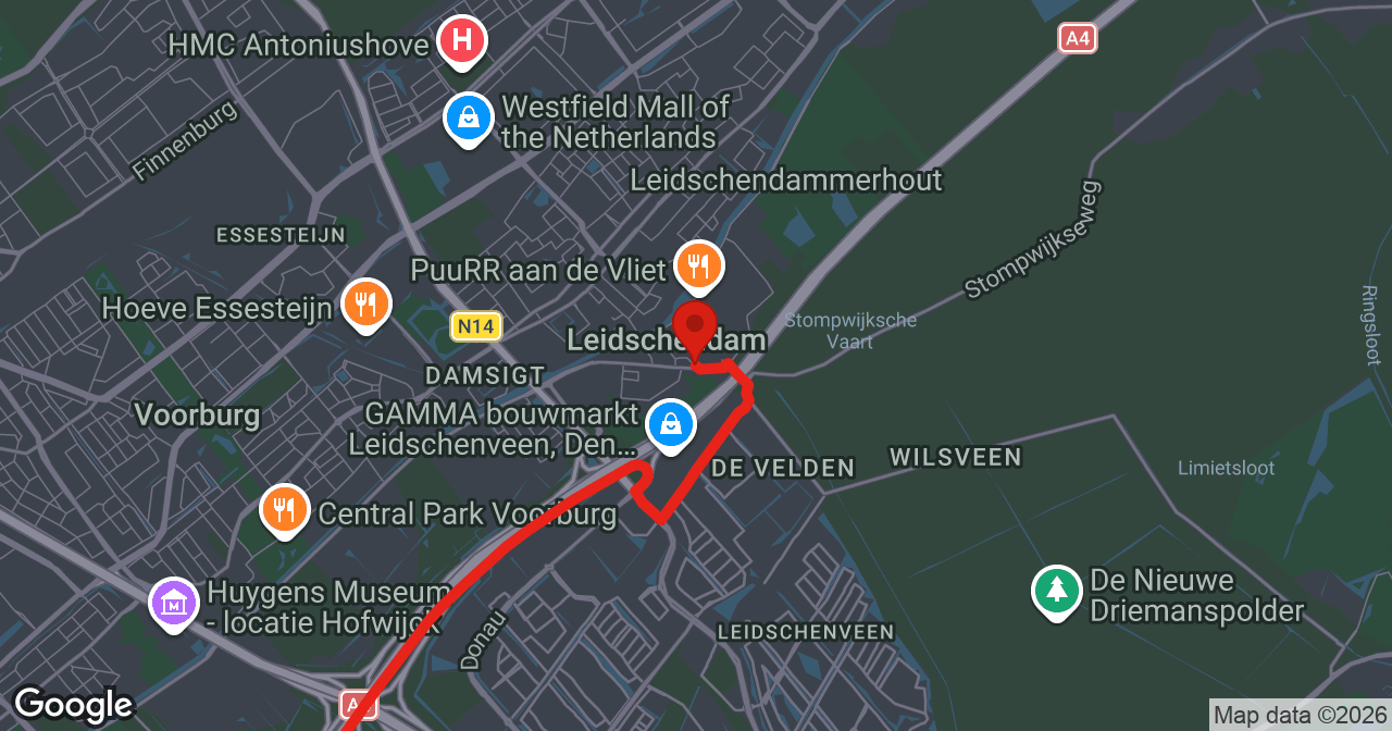 Kaart van de meldlocatie