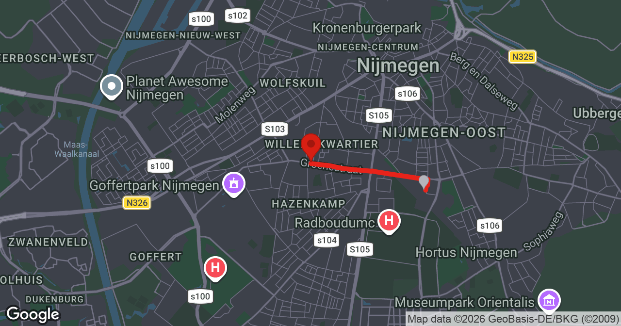 Kaart van de meldlocatie