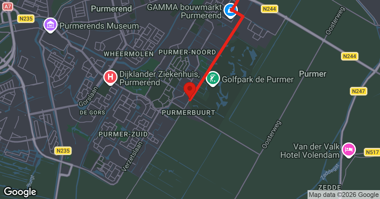Kaart van de meldlocatie