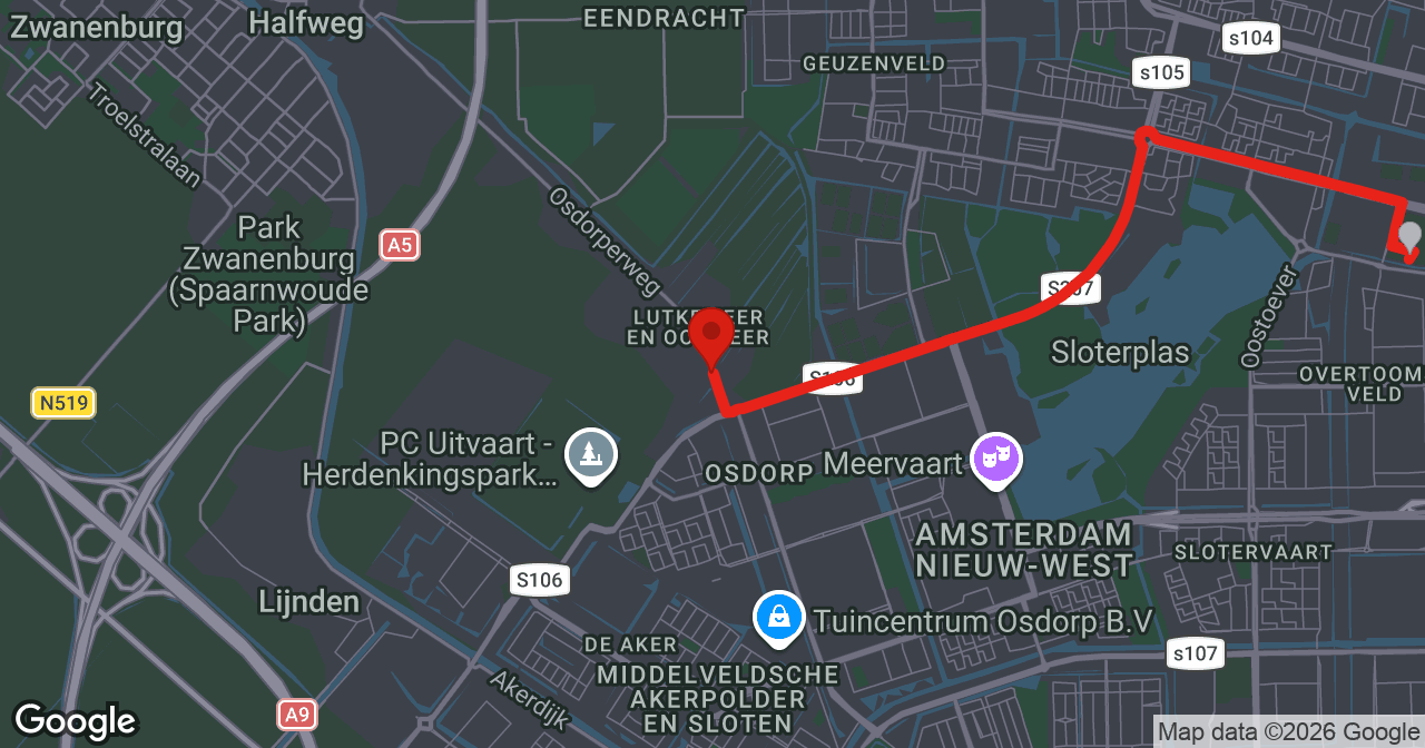 Kaart van de meldlocatie