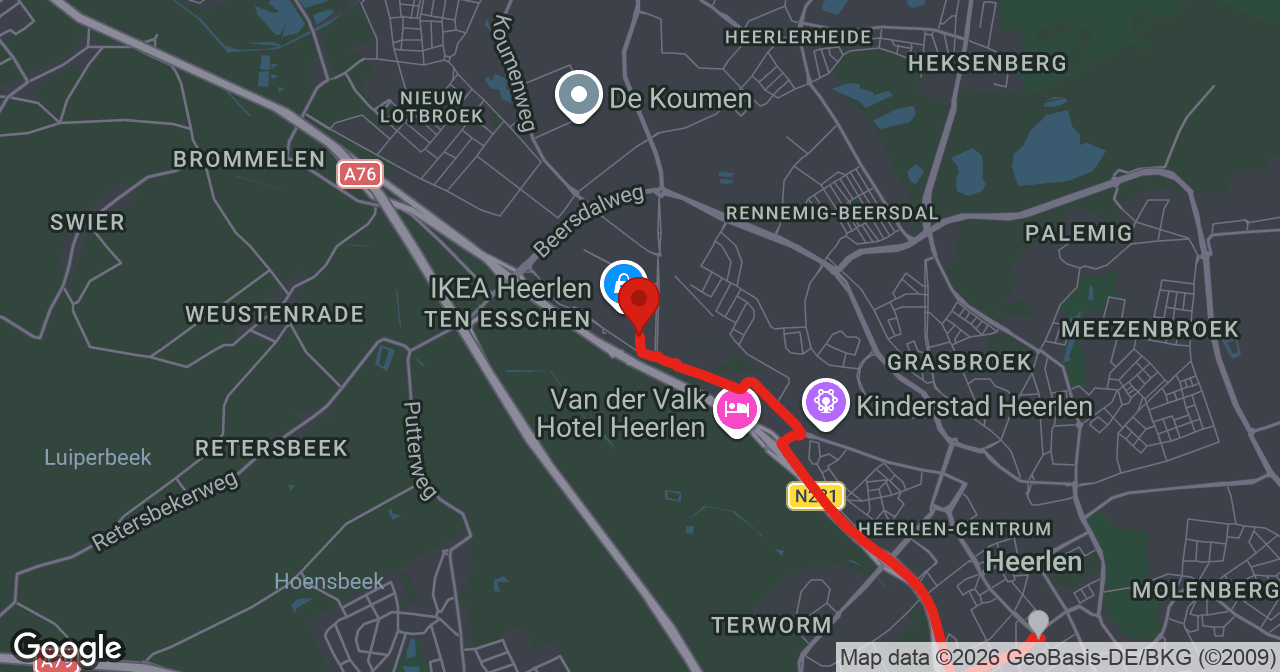 Kaart van de meldlocatie