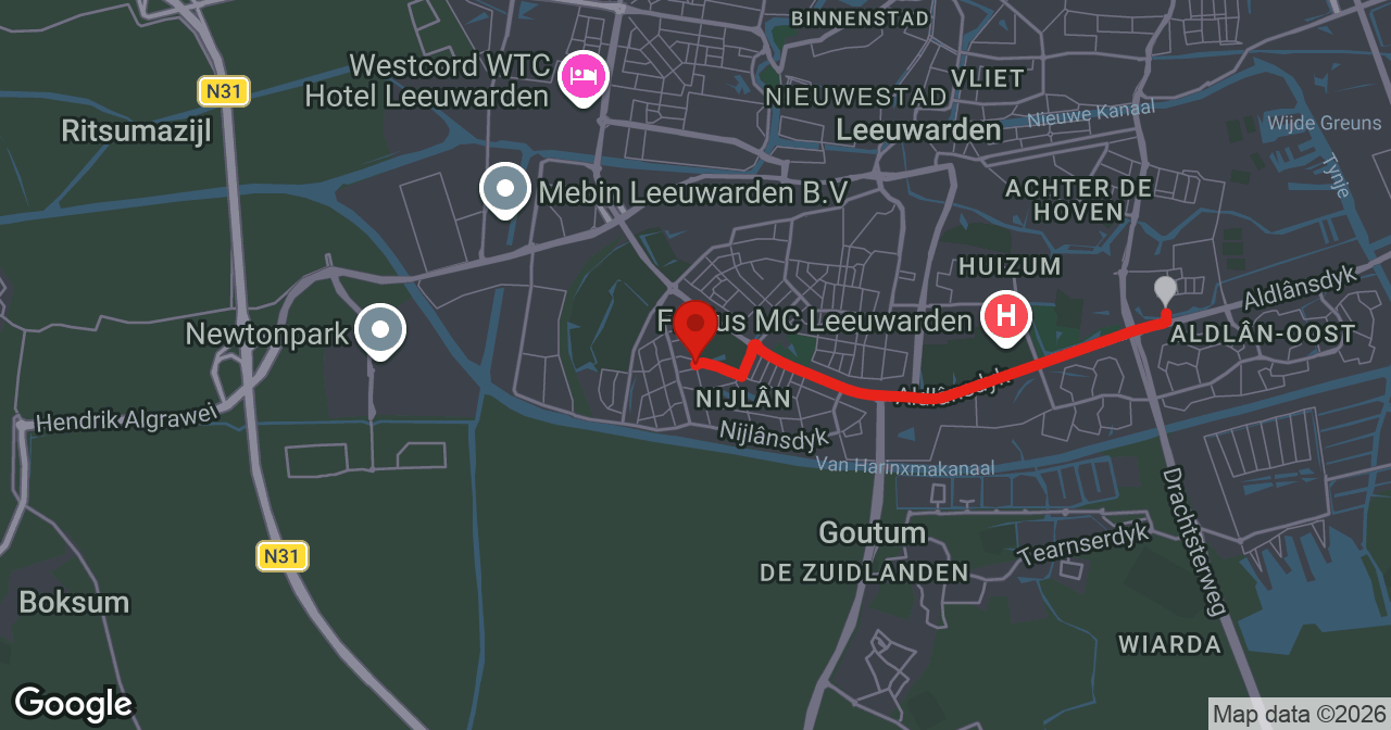 Kaart van de meldlocatie