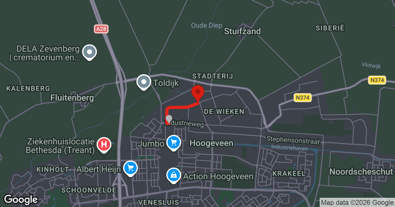 Kaart van de meldlocatie