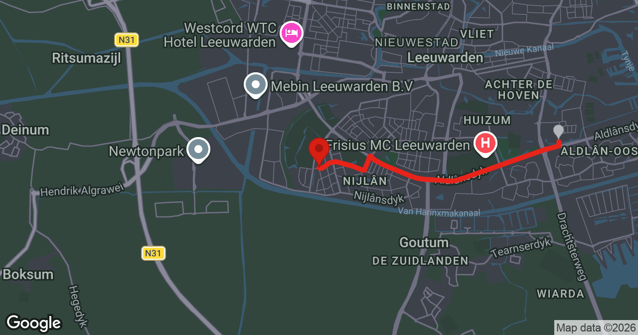 Kaart van de meldlocatie