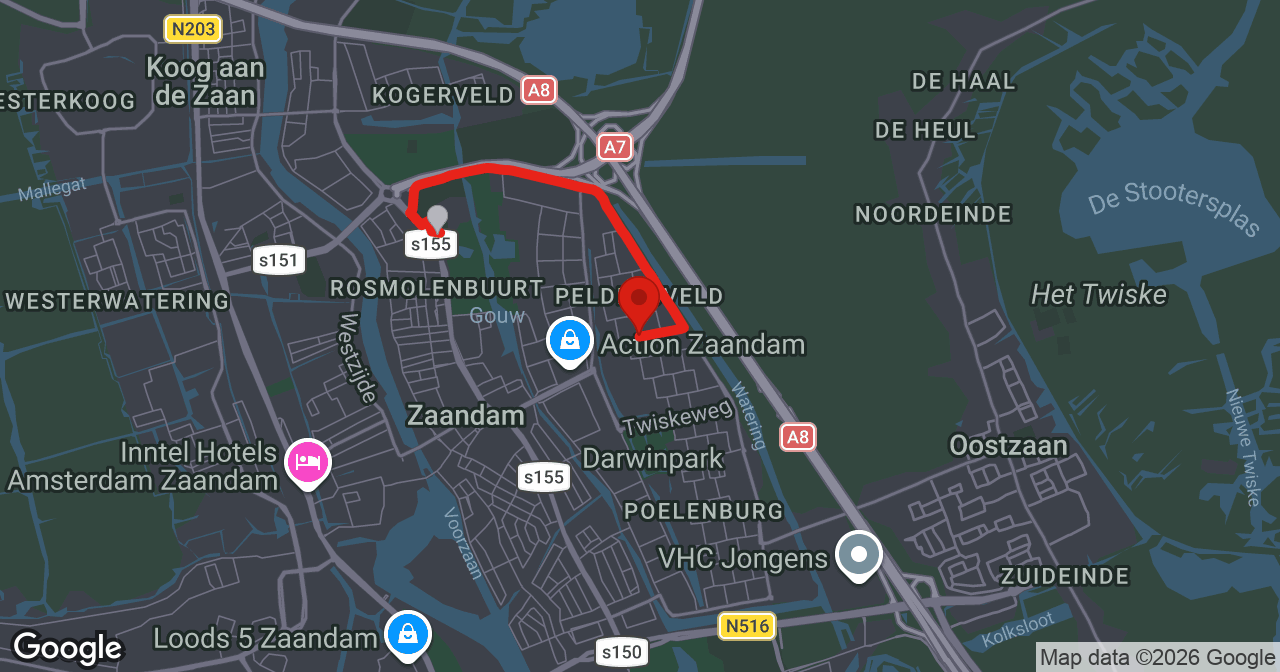 Kaart van de meldlocatie