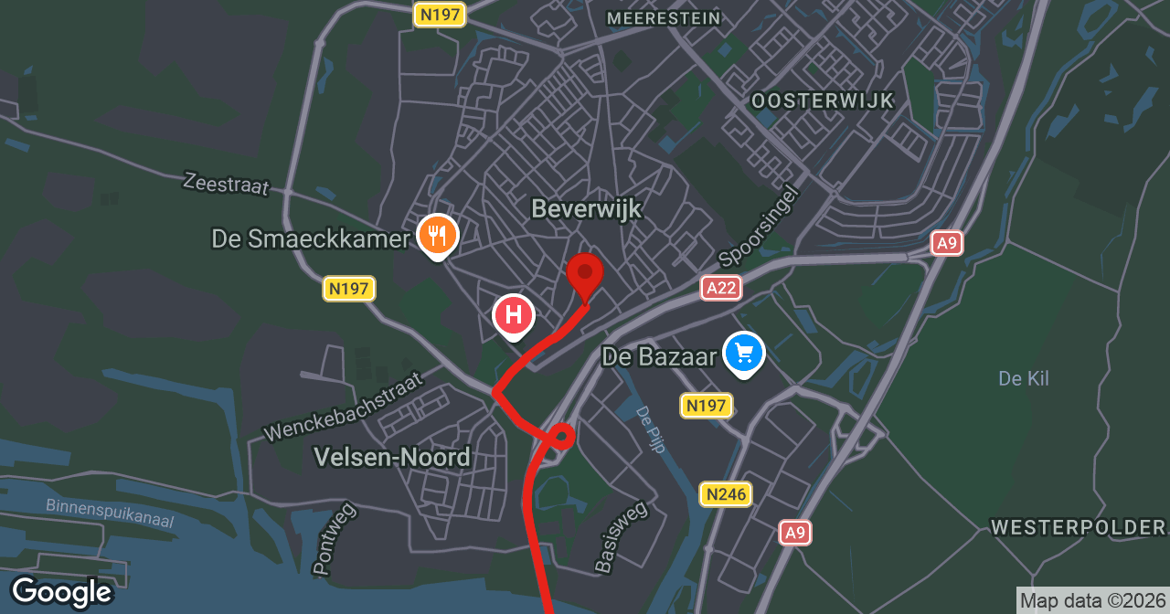 Kaart van de meldlocatie
