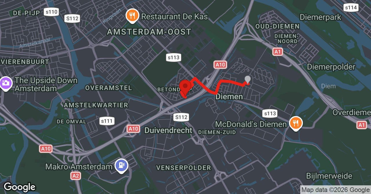 Kaart van de meldlocatie