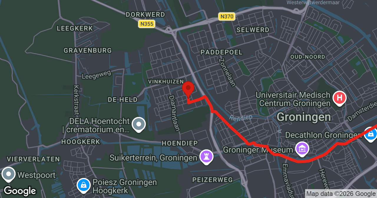 Kaart van de meldlocatie