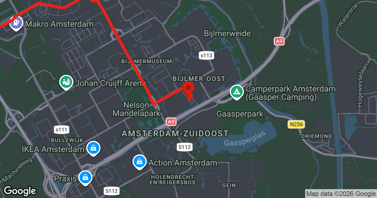 Kaart van de meldlocatie