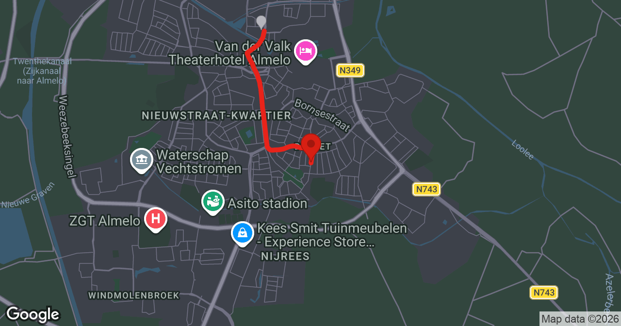Kaart van de meldlocatie