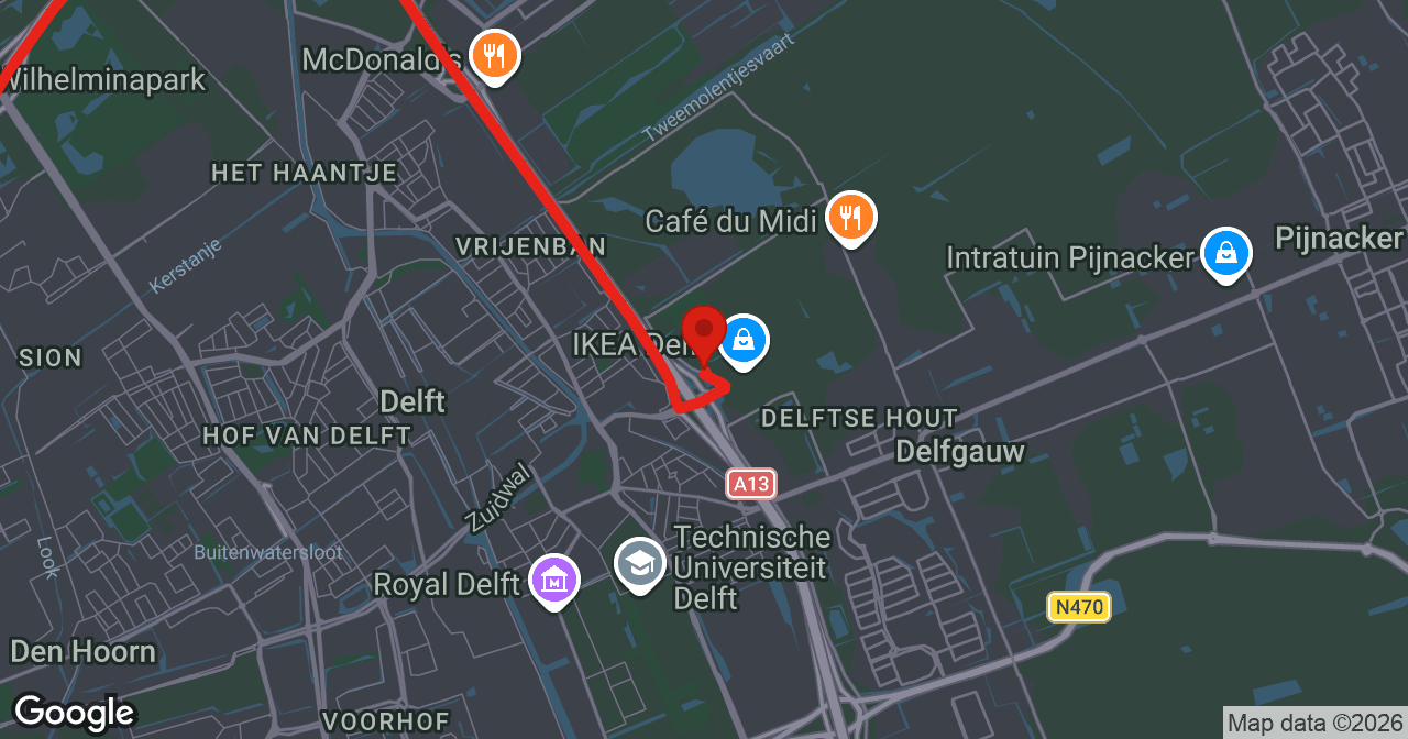 Kaart van de meldlocatie